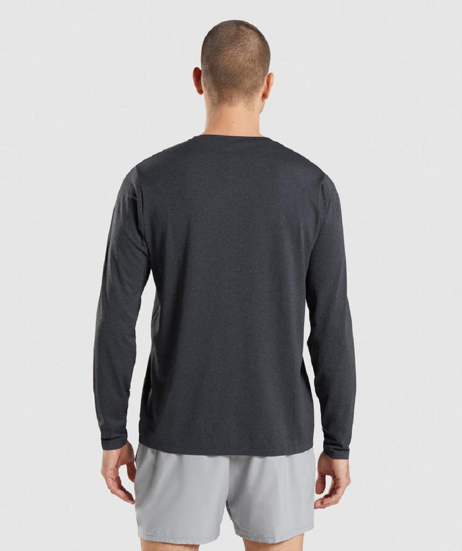 Gymshark Arrival Seamless Muške Dugi Rukav Crne | HR 2620OKI